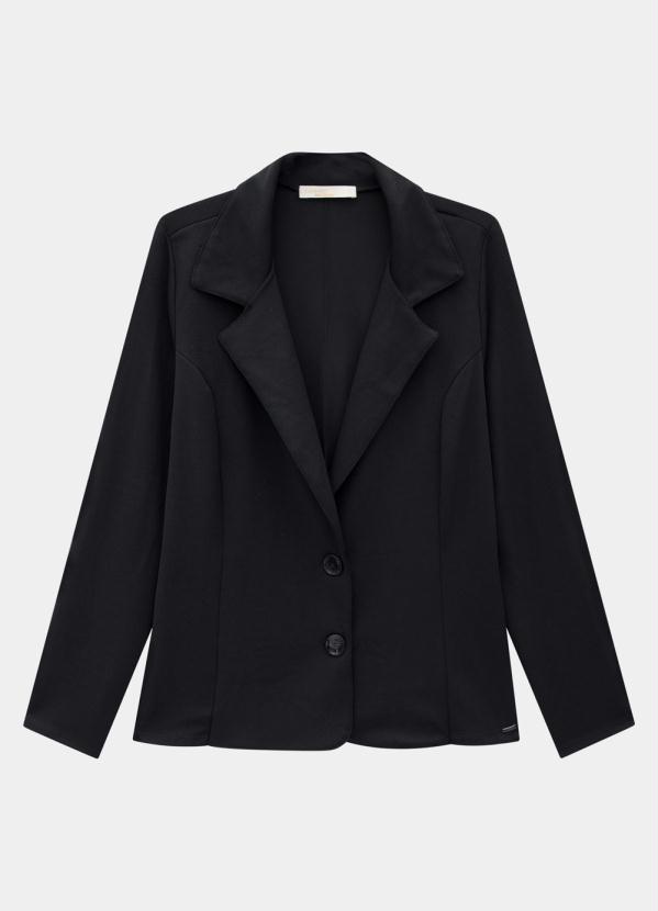 Lunender Mais Mulher - Blazer Malha Malica Crepe Preto 4