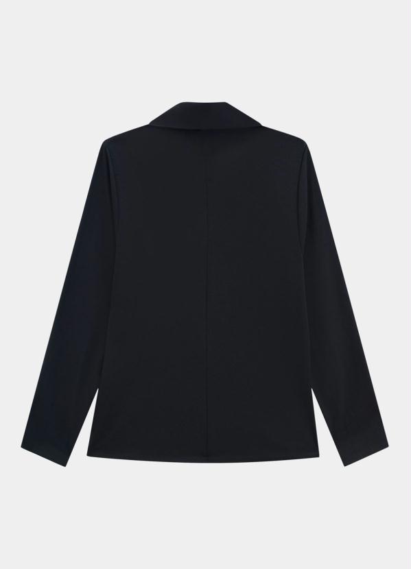 Lunender Mais Mulher - Blazer Malha Malica Crepe Preto 5