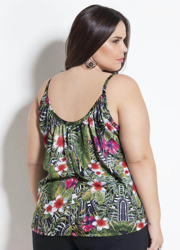 Marguerite - Blusa de Alças Mix Floral Plus Size Marguerite 2