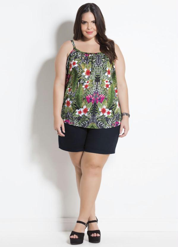 Marguerite - Blusa de Alças Mix Floral Plus Size Marguerite 3