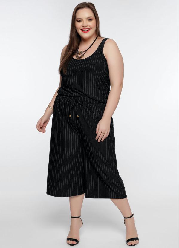 Mink - Blusa Plus Size Risca de Giz com Alças 4