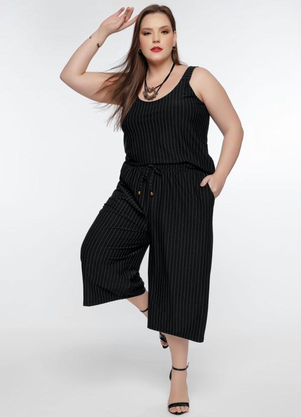 Mink - Blusa Plus Size Risca de Giz com Alças 6