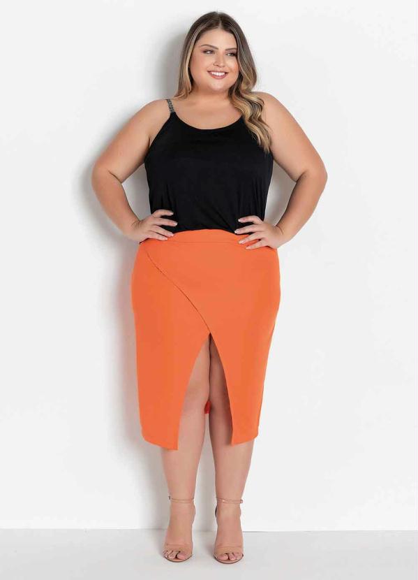 Marguerite - Blusa Preta com Alças Estampadas Plus Size 5