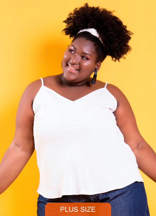 Chic e Elegante - Regata Crepe Maresias Branca