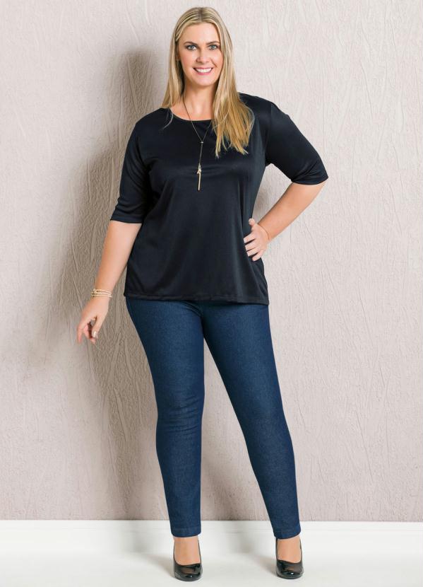 Marguerite - Blusa Preta com Renda Marguerite Plus Size 3