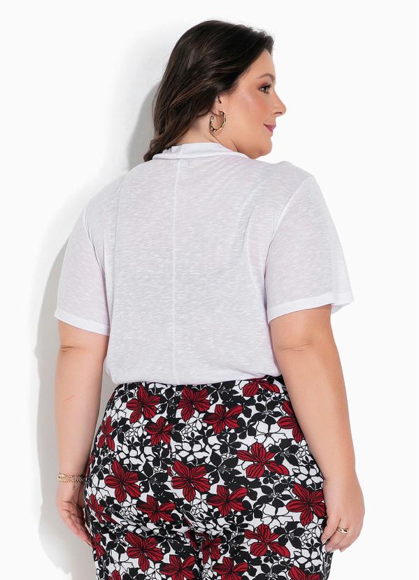 Marguerite - Blusa Branca com Amarração Plus Size 2