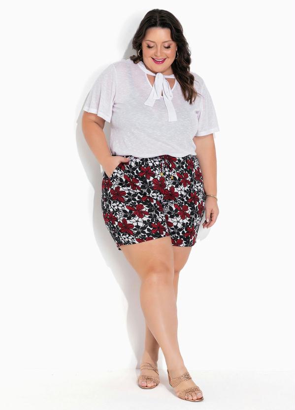 Marguerite - Blusa Branca com Amarração Plus Size 4