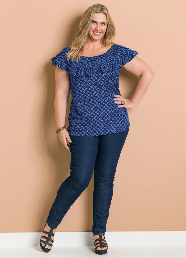 Marguerite - Blusa com Babado Estampa Gravataria Marguerite 4