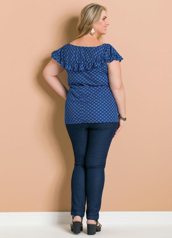 Marguerite - Blusa com Babado Estampa Gravataria Marguerite 6