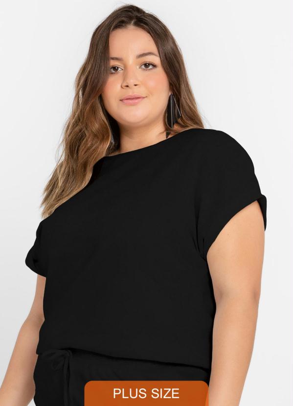 Vinculo Basic - Blusa com Mangas Largas Preto