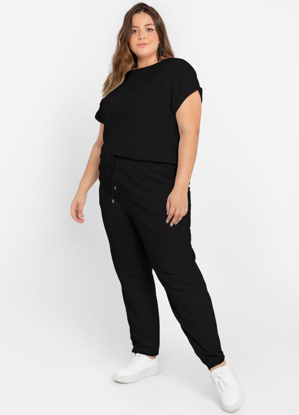 Vinculo Basic - Blusa com Mangas Largas Preto 3