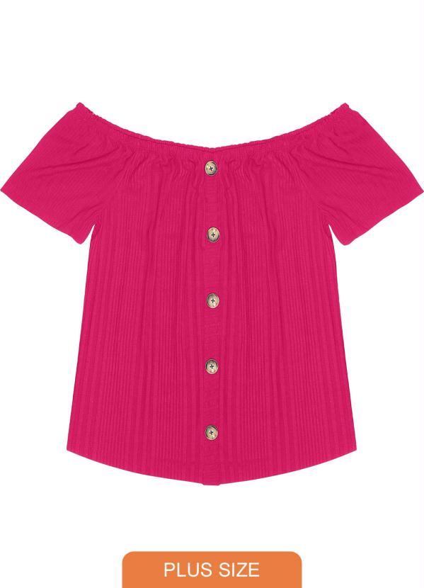 Blusa Feminina Plus Size -Rosa