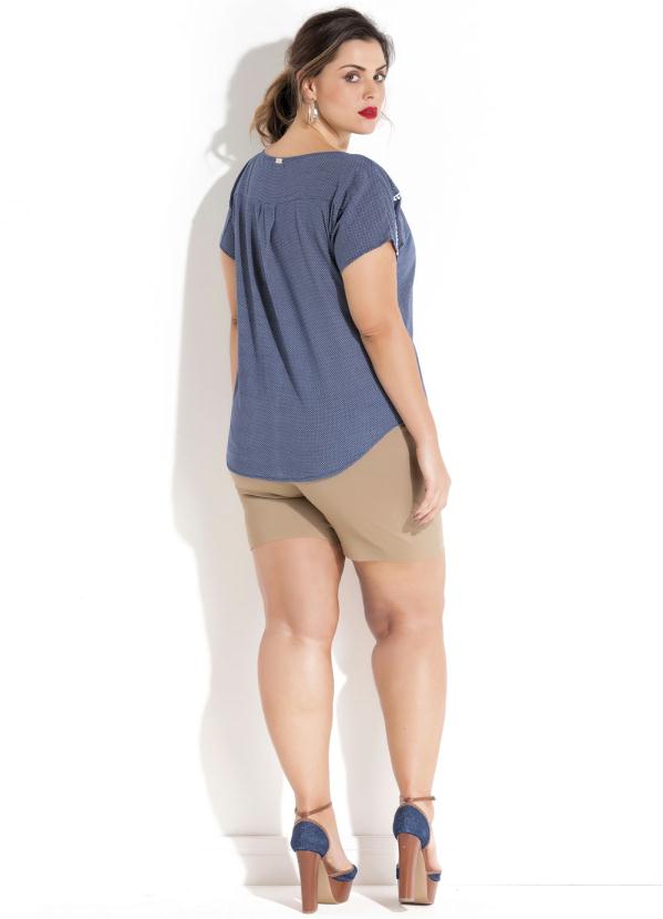 Quintess - Blusa Geométrica Renda Guipir Plus Size Quintess 4