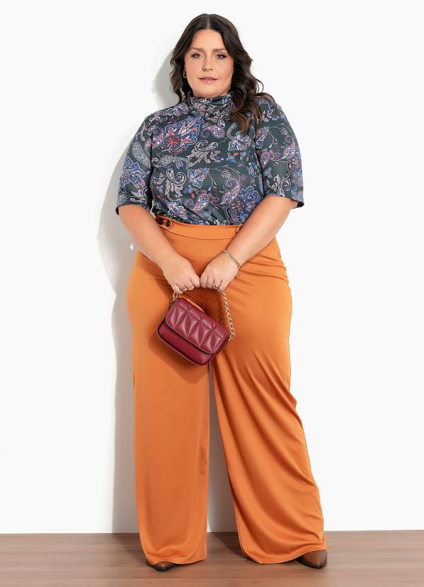 Marguerite - Blusa Gola Alta Cashmere Verde Plus Size 3