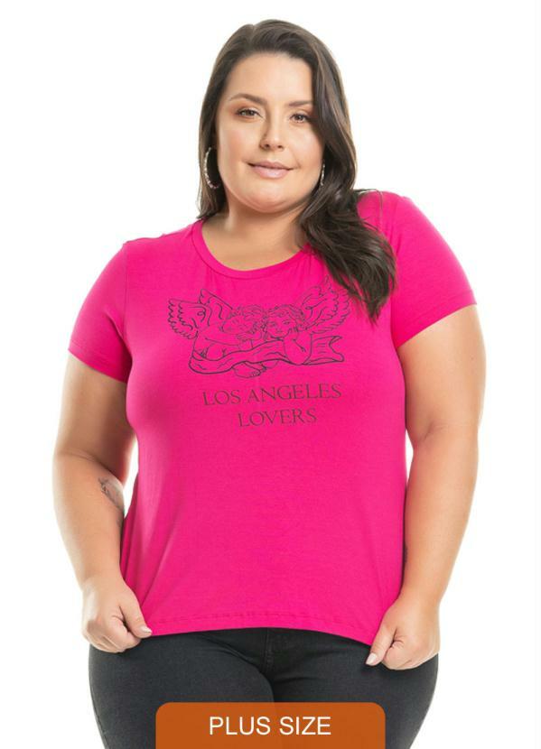 Miss Masy Plus - Blusa Los Angeles Rosa