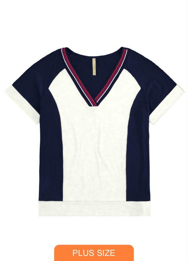 Lunender Mais Mulher - Blusa Malha Mvs Thirty Plus Azul