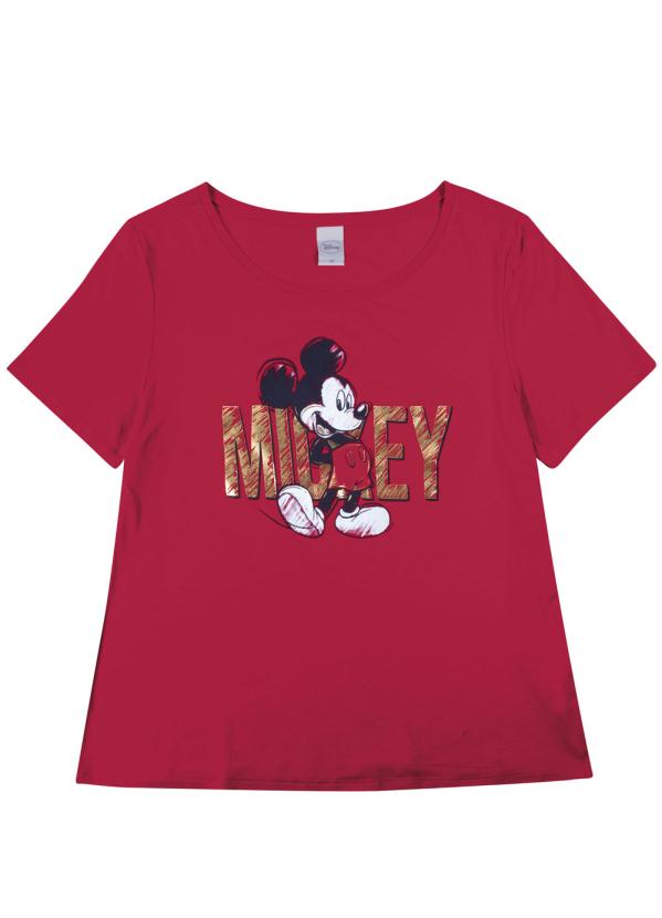 Blusa Cativa Plus Size Disney Mickey Mouse Azul - Compre Agora