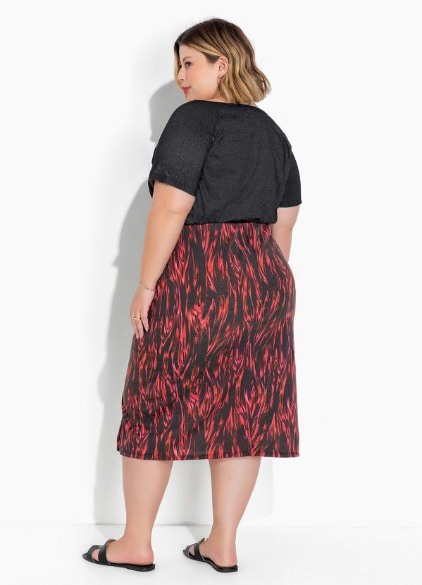 Marguerite - Blusa Preta Jeans com Mangas Raglan Plus Size 5