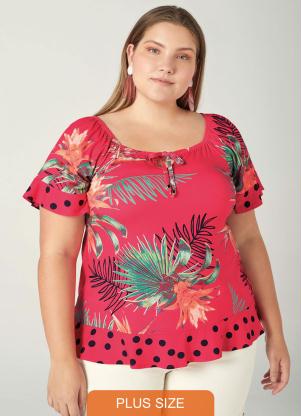 blusa rosa plus