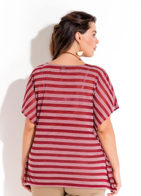 Quintess - Blusa Soltinha Listrada Plus Size Quintess 2