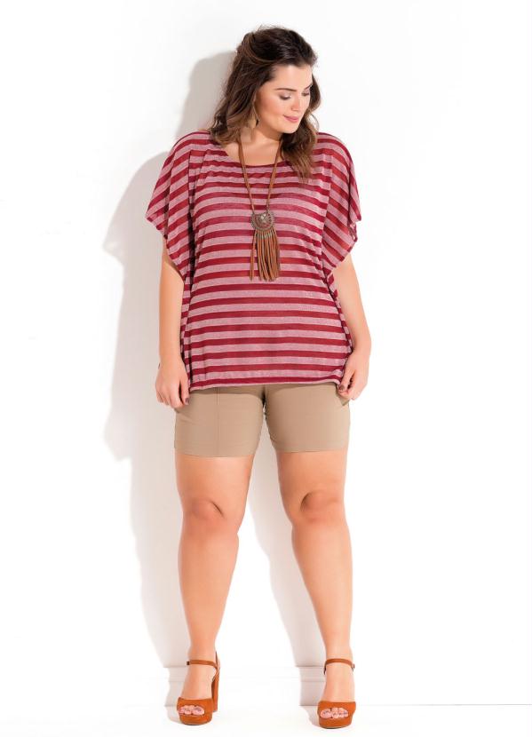 Quintess - Blusa Soltinha Listrada Plus Size Quintess 3