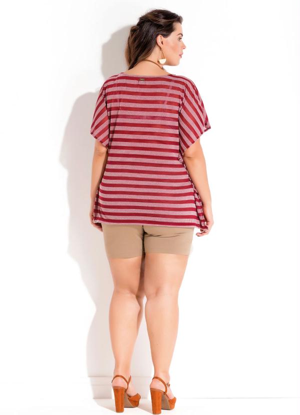 Quintess - Blusa Soltinha Listrada Plus Size Quintess 4