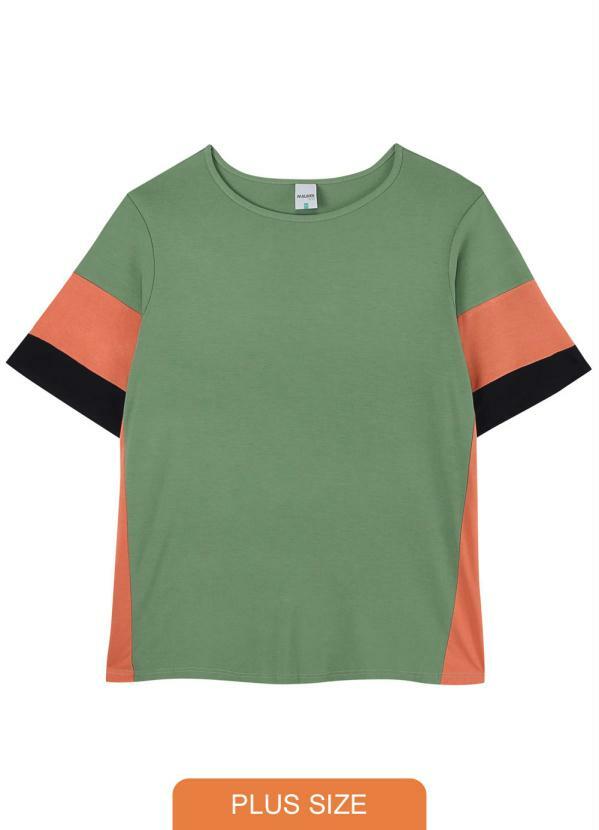 Malwee Plus - Blusa Verde Feminina Stretch Conforto