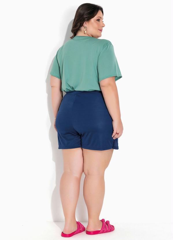 Blusa Verde Menta com Amarração Plus Size - Marguerite