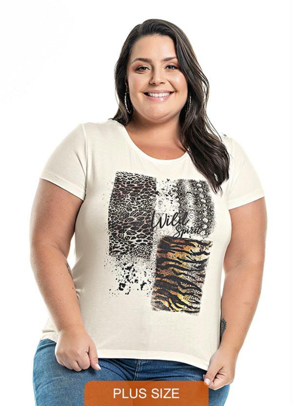 Miss Masy Plus - Blusa Wilil Spirit Bege