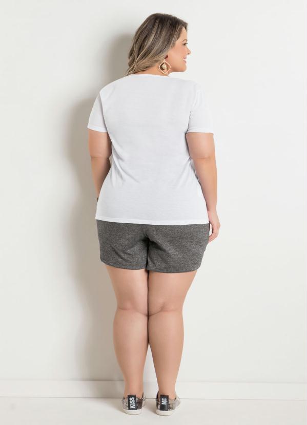 Marguerite - T-Shirt Branca Estampa Unicórnio Plus Size 4