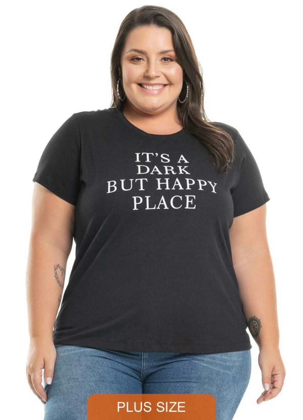 Miss Masy Plus - T-Shirt Place Preto