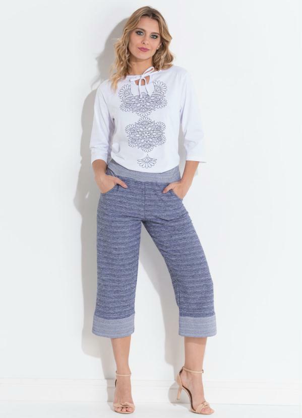 blusa branca meia manga