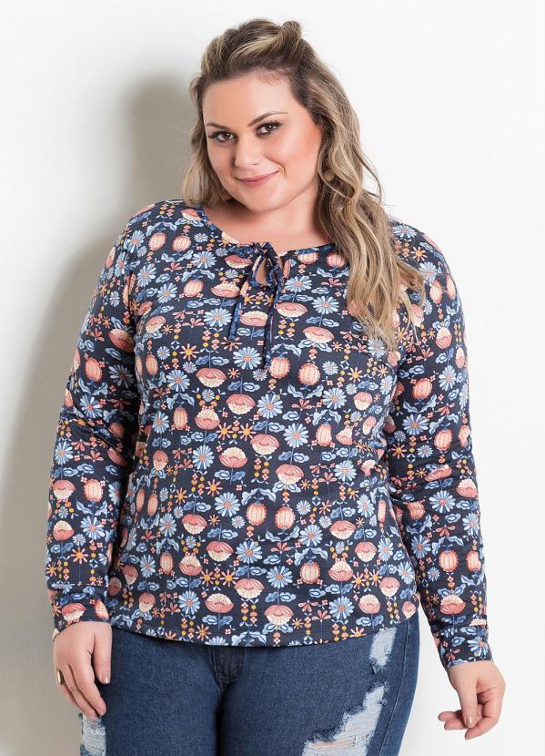 Marguerite - Blusa com Amarração no Decote Floral Marguerite 1
