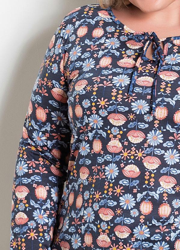 Marguerite - Blusa com Amarração no Decote Floral Marguerite 3