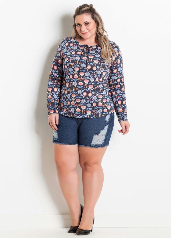 Marguerite - Blusa com Amarração no Decote Floral Marguerite 4