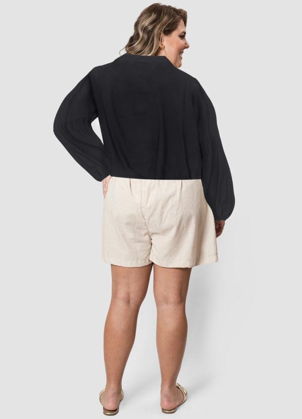 Outlet - Blusa de Viscose Preta 4
