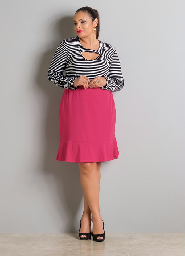 Marguerite - Blusa Manga Longa com Vazado Listrada Plus Size 3