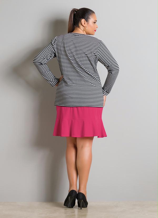 Marguerite - Blusa Manga Longa com Vazado Listrada Plus Size 4