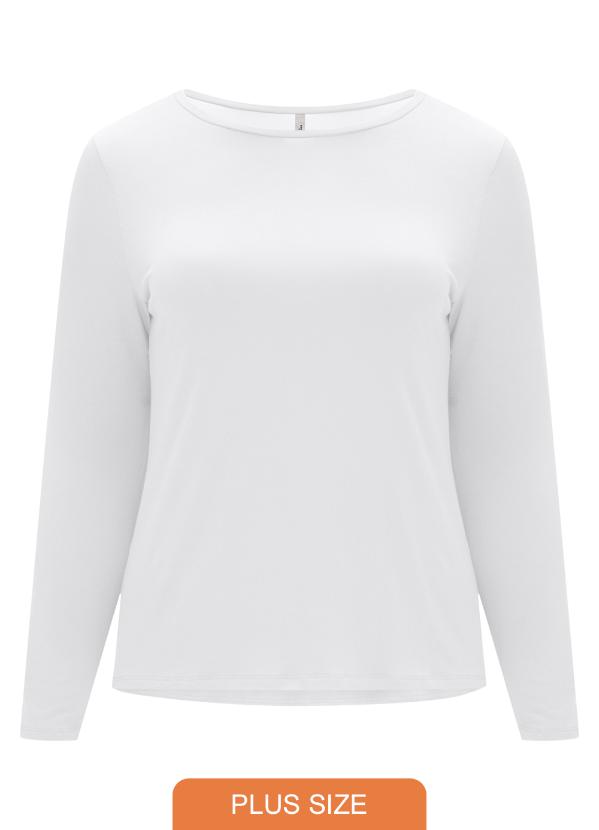Lunender Mais Mulher - Blusa Mullet Manga Longa Branco