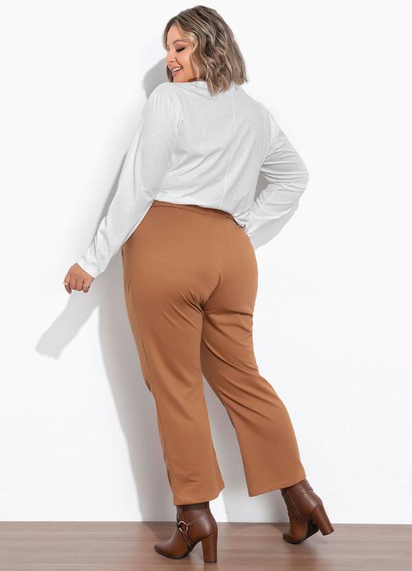 Marguerite - Blusa Off White com Gola para Amarrar Plus Size 4