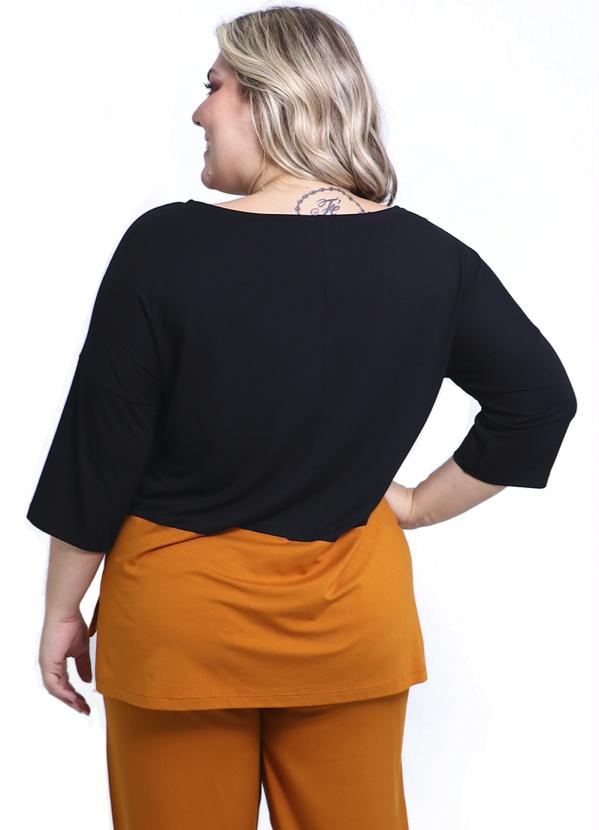 Lepoque - Blusa Plus Size Viscolycra Colors Preto 2