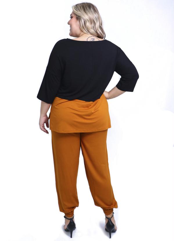 Lepoque - Blusa Plus Size Viscolycra Colors Preto 4