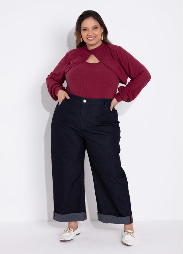 Outlet - Regata e Super Cropped Plus Size Roxo 5