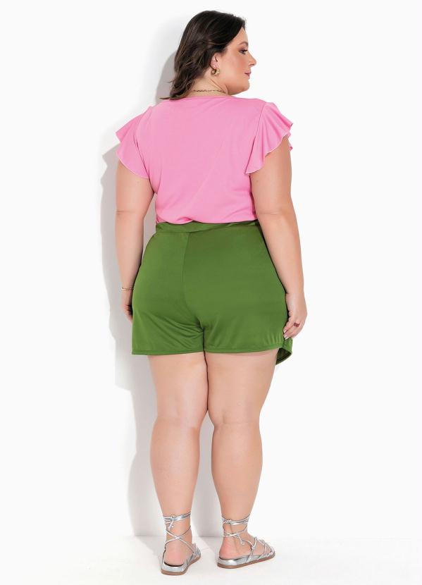 Marguerite - Blusa Rosa com Babado nas Cavas Plus Size 5
