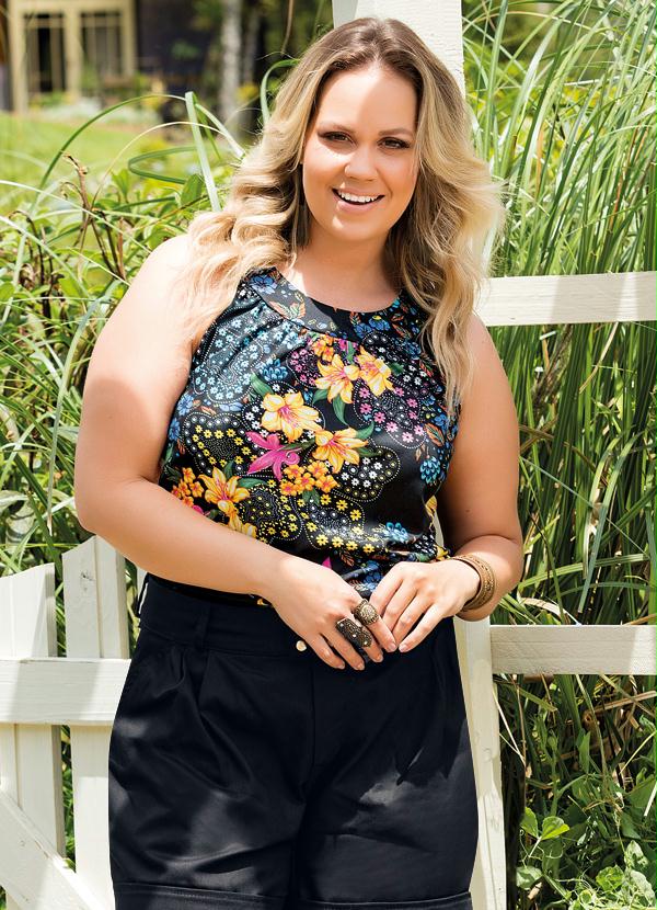 Marguerite - Blusa sem Mangas Marguerite Floral