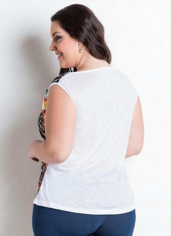 Marguerite - Blusa sem Mangas Mix Floral Plus Size 2