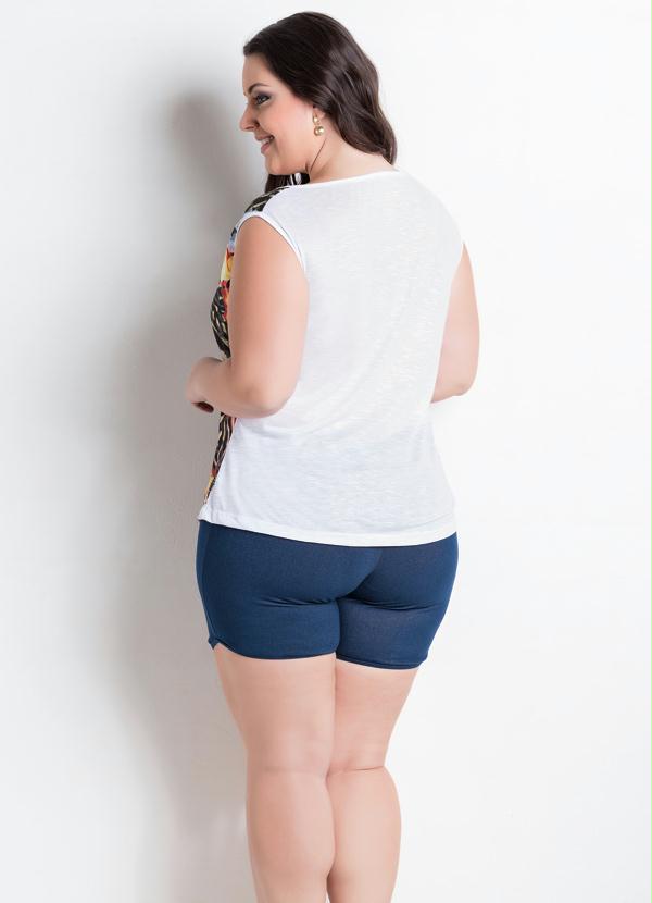 Marguerite - Blusa sem Mangas Mix Floral Plus Size 4