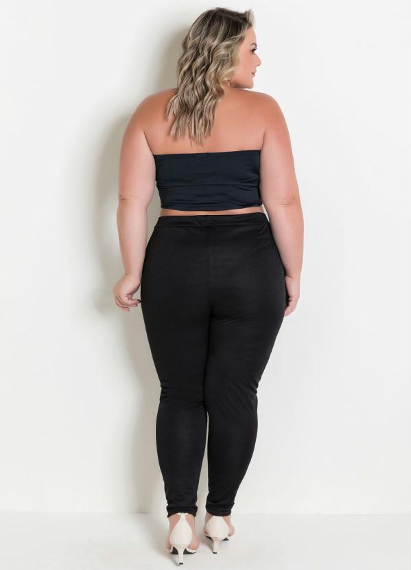Marguerite - Top Preto com Elástico Plus Size 7