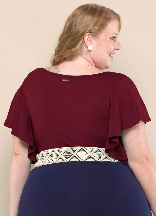 Vinculo Basic - Body Plus Size Babados Vermelho 2