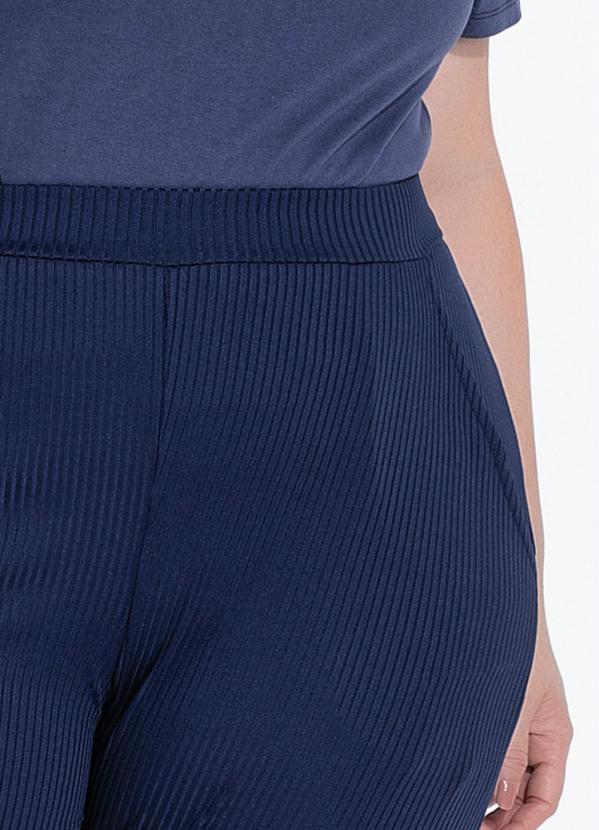 Marguerite - Calça Azul Marinho em Canelado 5